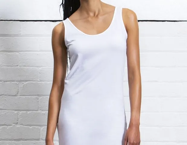 Womens curved vest dress da783ea7472f