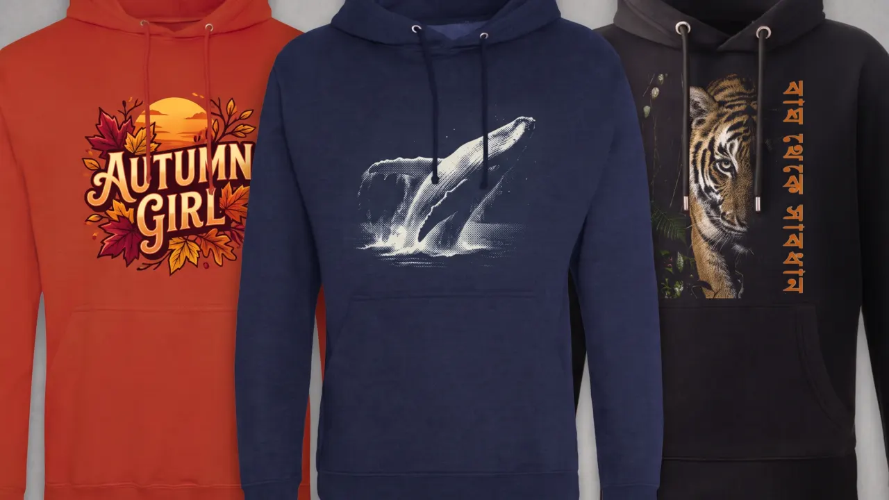 custom printed personalised hoodies