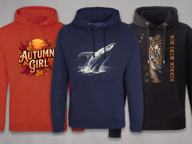 custom printed personalised hoodies