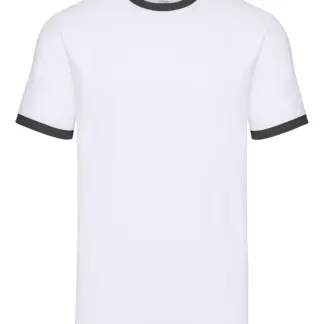 White ringer black collar